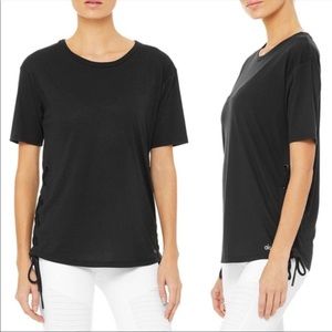 Alo Bliss Short Sleeve Lace Love Top